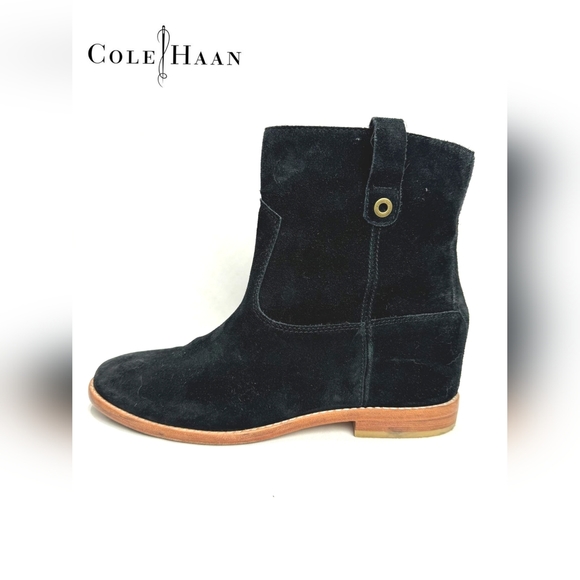 Cole Haan Suede Ankle Boot MSRP $298 US10 Black - Picture 2 of 8